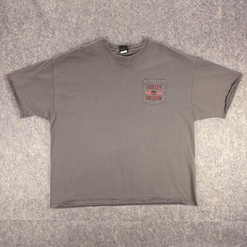 Harley-Davidson Shirt Mens 3XL Gray Vintage Queen City Fairfield Ohio Tee